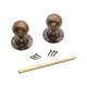 Hammered Ball Door Knobs - Antique Brass