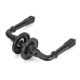 Reeded Lever on Rose Set - Aged Bronze