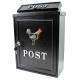 Cockerel Wall Mounted Post Box