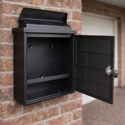 Wall Mounted Post Box - Gold Text