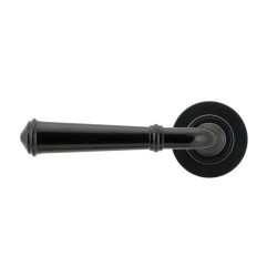 Traditional Blacksmith Regency Lever Door Handle on Round Rose Set - Unsprung