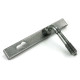 Pewter Reeded Slimline Lever Espag. Lock Set
