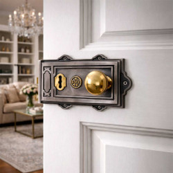 Davenport Cast Iron Rim Lock Set