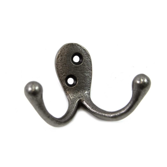 Double Loop Coat Hook - Lacquer Finish