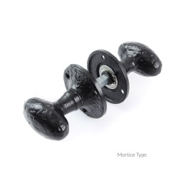 Essential Black Oval Door Knobs 7129