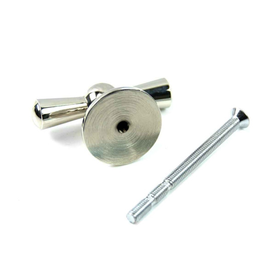 Croft 5101 Polished Nickel Crossed Cupboard Knob