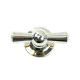 Croft 5101 Polished Nickel Crossed Cupboard Knob