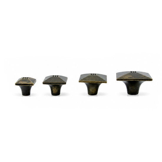 Antique Brass Nouveau Knob