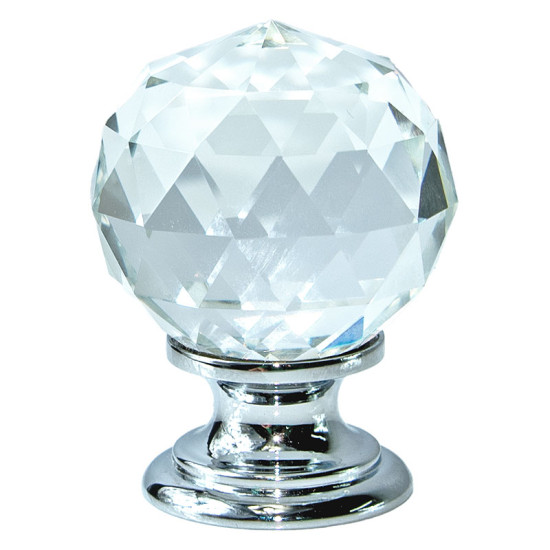 Facetted Glass Cabinet Knob