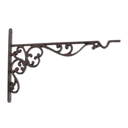 Fleur De Lys Cast Iron Hanging Basket Bracket