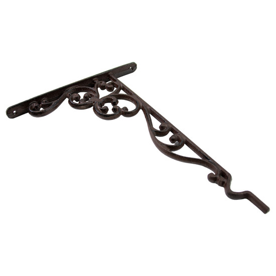 Fleur De Lys Cast Iron Hanging Basket Bracket