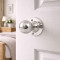 Hammered Ball Door Knobs - Polished Nickel