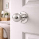 Hammered Ball Door Knobs - Polished Nickel
