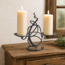 Hand Forged Double Tangle Candle Holder