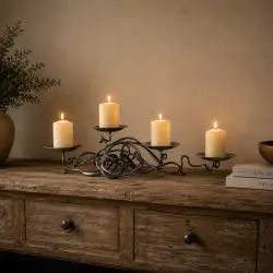 Hand Forged Quad Table Candle Holder