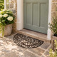 Heart Scroll Semi-Circle Doormat