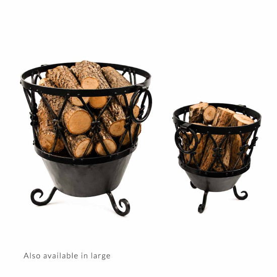 Rustic Log Basket