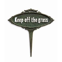 Keep off the grass sign spike