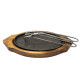 Kadai Cast Sizzling Plate with Wooden Tray