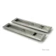 Art Deco Rectangular Pull Privacy Set Satin Marine Stainless Steel