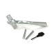 Satin Chrome Teardrop Espagnolette Casement Fastener