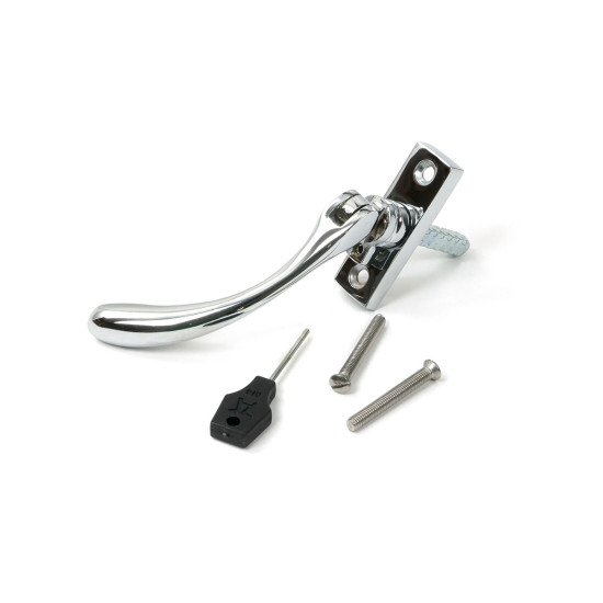 Polished Chrome Slim Peardrop Espagnolette Casement Fastener