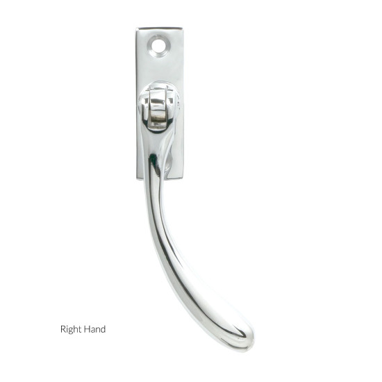 Polished Chrome Slim Peardrop Espagnolette Casement Fastener