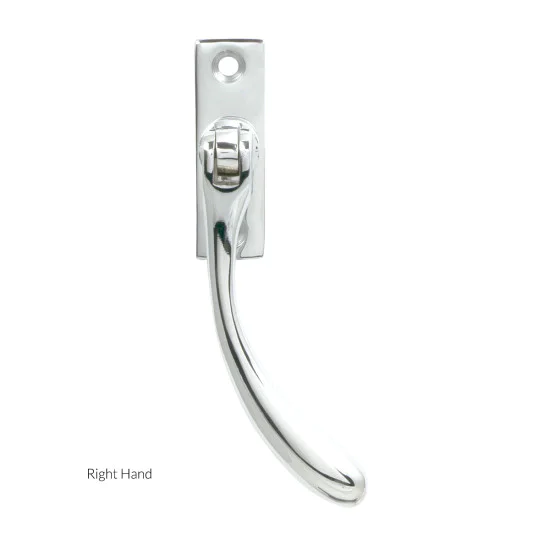 Polished Chrome Slim Peardrop Espagnolette Casement Fastener