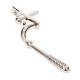 Reeded Espagnolette Casement Fastener - Polished Nickel