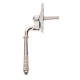 Reeded Espagnolette Casement Fastener - Polished Nickel