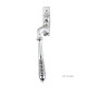 Reeded Espagnolette Casement Fastener - Polished Chrome