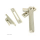 Polished Nickel Locking Art Deco Fastener - LH
