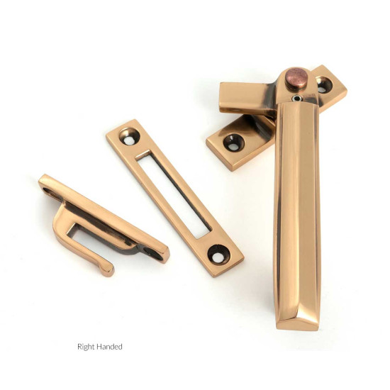 Polished Bronze Locking Art Deco Fastener - LH