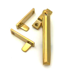 Polished Brass Night-Vent Locking Art Deco Fastener