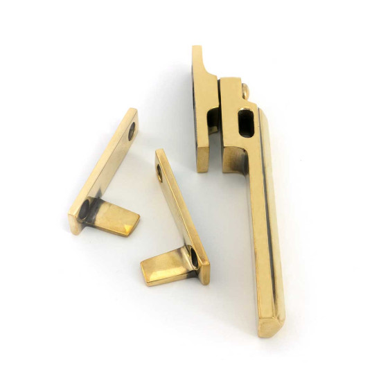 Aged Brass Night-Vent Locking Art Deco Fastener