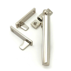 Polished Nickel Night-Vent Locking Art Deco Fastener