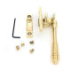 Polished Brass Night-Vent Locking Reeded Fastener (Steel Window)