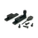 Black Mushroom Quadrant Fastener - Narrow