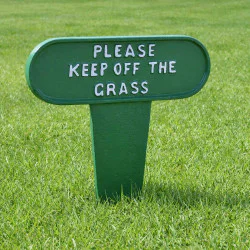 Keep off the grass sign spike - Large