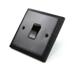 Black Single Light Switch
