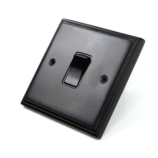Black Single Light Switch