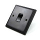 Black Single Light Switch