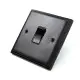 Black Single Light Switch