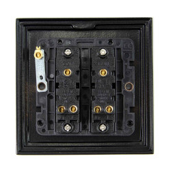 Black Double Light Switch