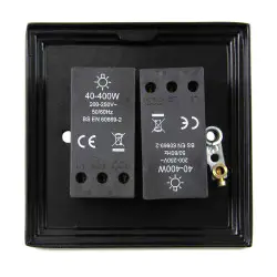 Black Double Dimmer Switch