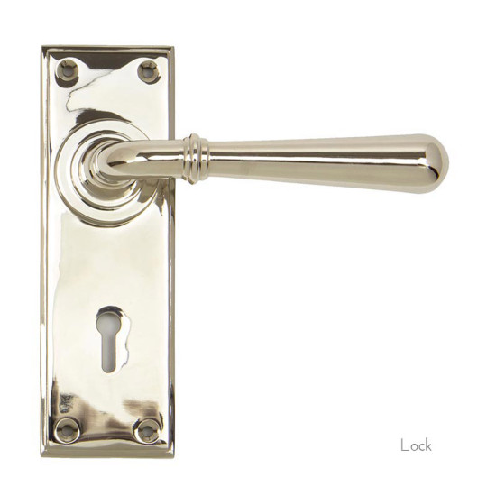 Newbury Door Handle - Polished Nickel