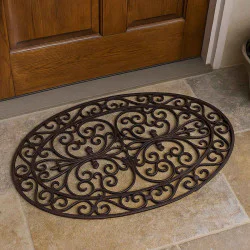 Oval Scroll Door Mat