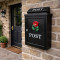 Red Rose Wall Mounted Post Box