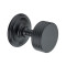 Reeded Cushion Door Knobs - Matt Black