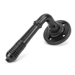 Reeded Lever on Rose Set - Aged Bronze